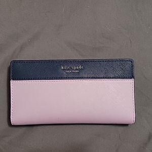 Like New Cameron Kate Spade Wallet Lavender/Navy